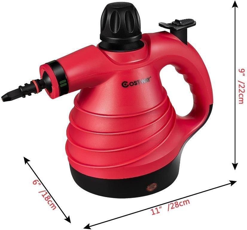 COSTWAY Handheld Steam Cleaner, 1050W MultiPurpose Cleaning, with 9