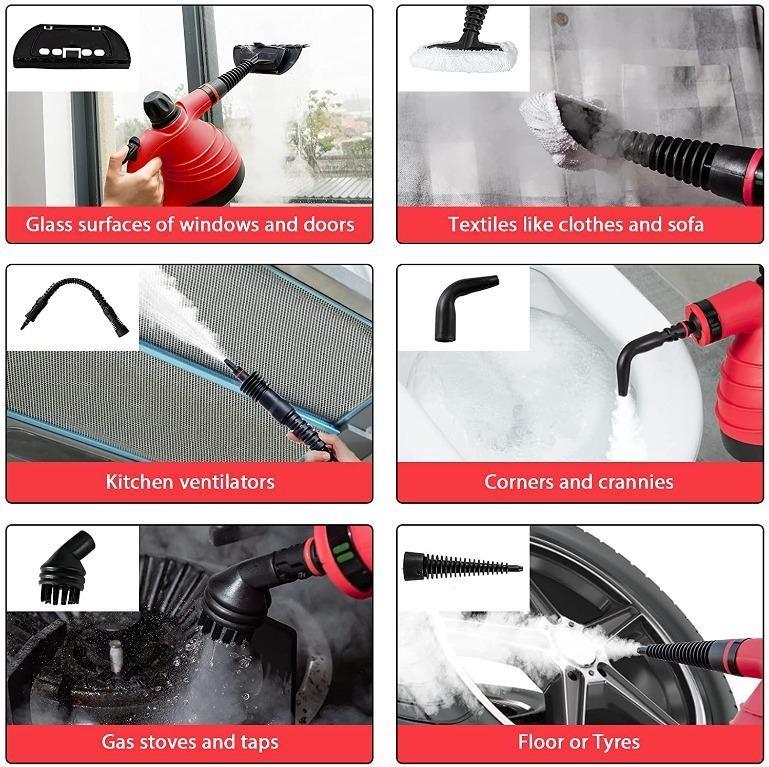 COSTWAY Handheld Steam Cleaner, 1050W MultiPurpose Cleaning, with 9