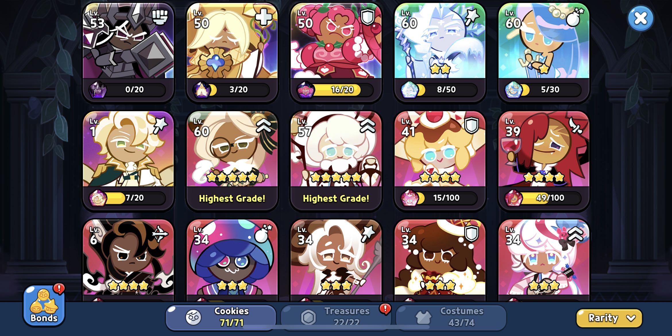 Crk account, all cookiesdark cocoa cookie 2 star frost , pure vanilla