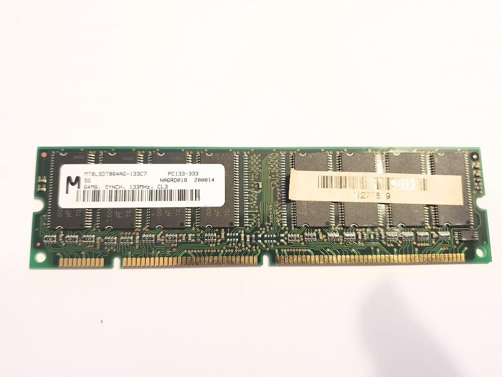 DDR1 RAM 64MB PC133U RAM Memory - Micron, Computers & Tech, Parts ...