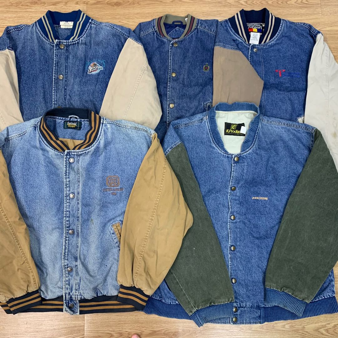 Mens denim bomber hotsell