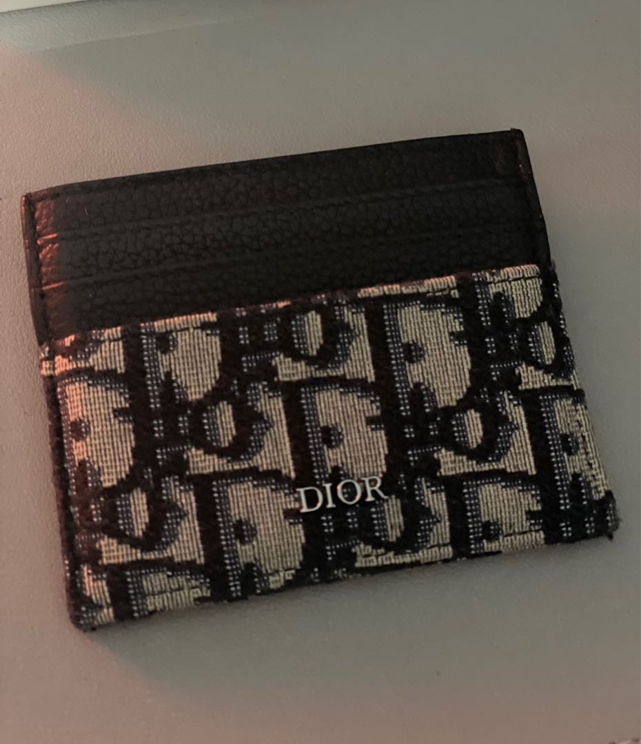 Key Holder Black Dior Oblique Jacquard