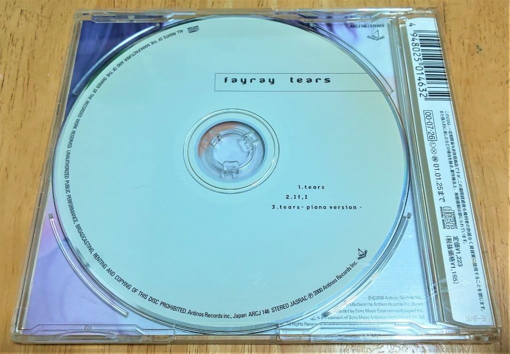$100 或以內只限郵寄） Fayray - tears (日本盤CD), 興趣及遊戲