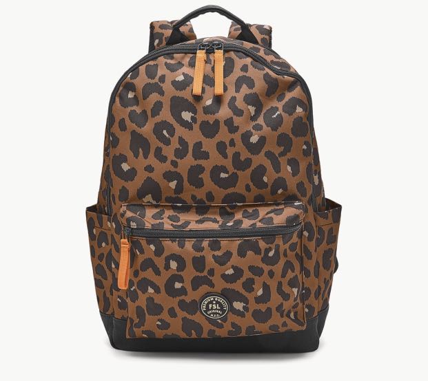 FOSSIL cheetah backpack, Women's Fashion, Bags & Wallets, Backpacks on Carousell