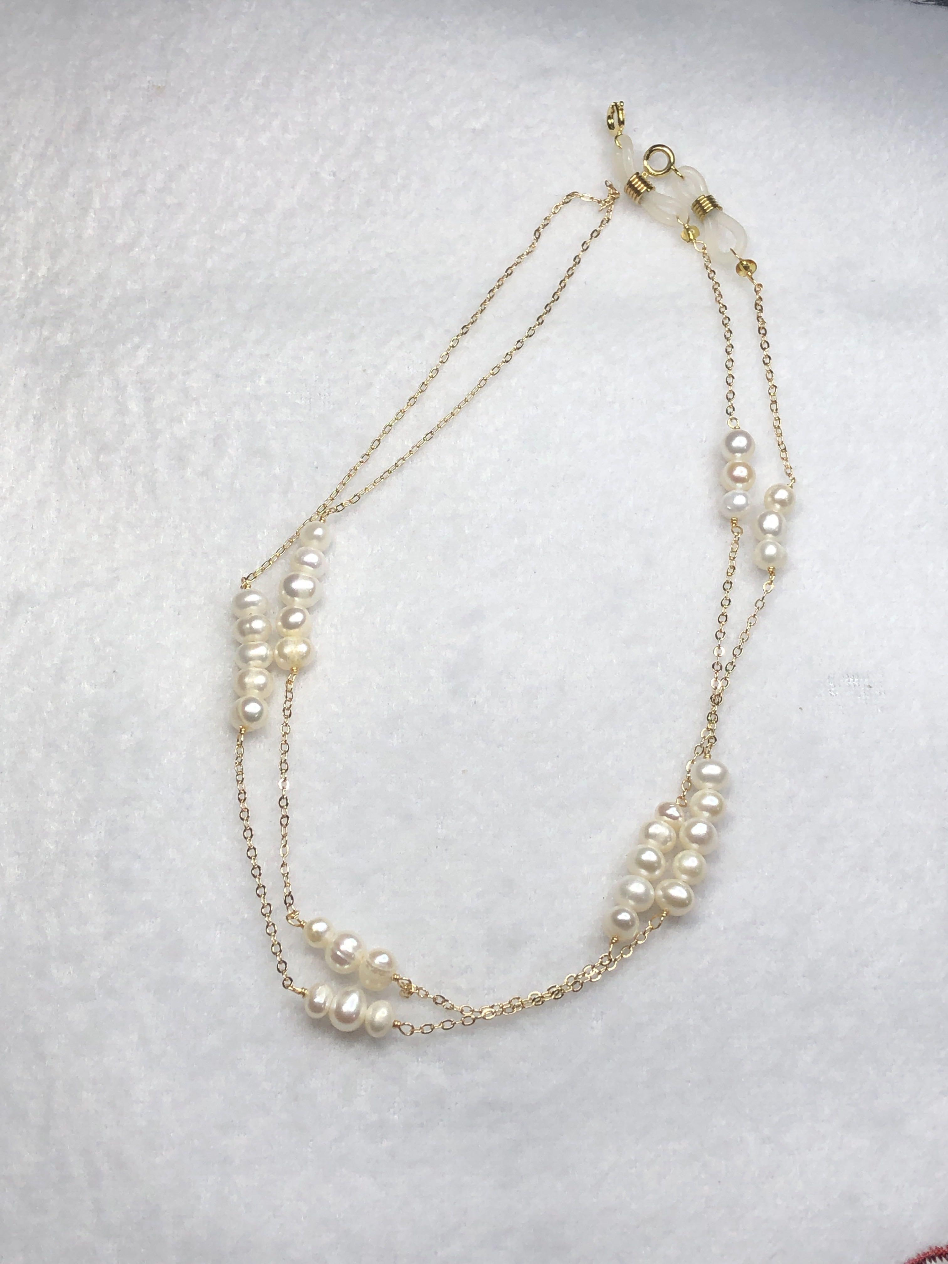 Glasses pearl chain hot sale