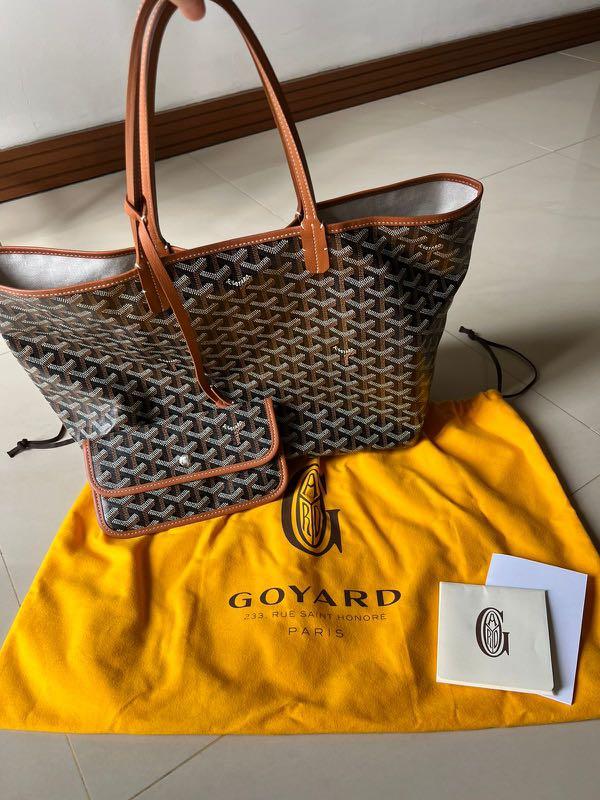 Goyard st louis pm top black tan