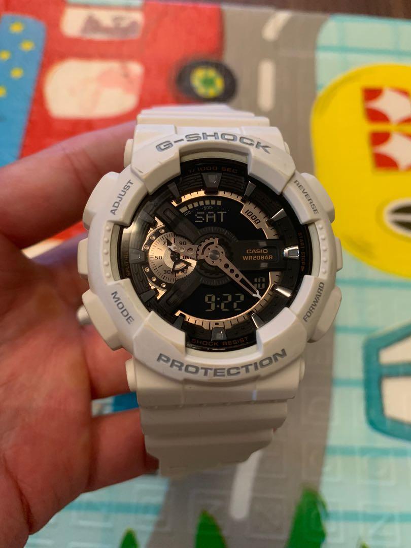 G-shock gshock Casio 白玫瑰金手錶, 他的時尚, 手錶及配件, 手錶在