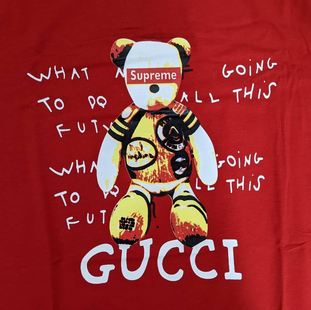 Gucci x Supreme Tshirt Men s Fashion Tops Sets Tshirts Polo