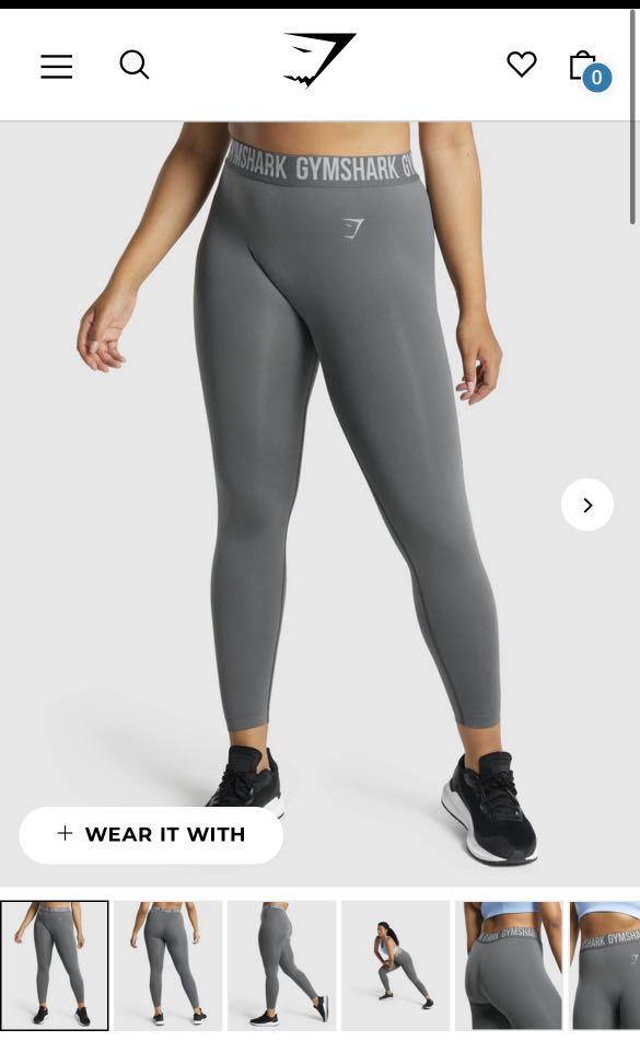 Gymshark Fit Seamless Legging XS- Charcoal/White, Women's Fashion,  Activewear on Carousell