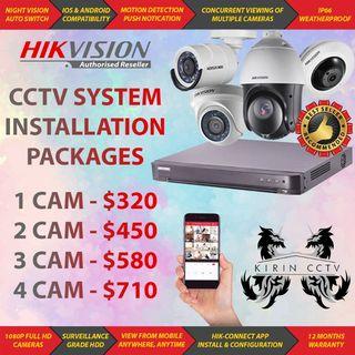Hikvision / Dahua / Vstarcam / Ezviz - IP POE CCTV & Analog CCTV & WiFi Security Camera & Video Intercom & Door Access System Installation for Home & Office Packages