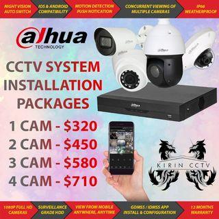 Hikvision / Dahua / Vstarcam / Ezviz - IP POE CCTV & Analog CCTV & WiFi Security Camera & Video Intercom & Door Access System Installation for Home & Office Packages