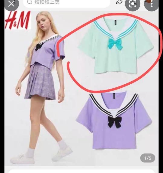 Hm水手服 女裝 上衣 T Shirt Carousell