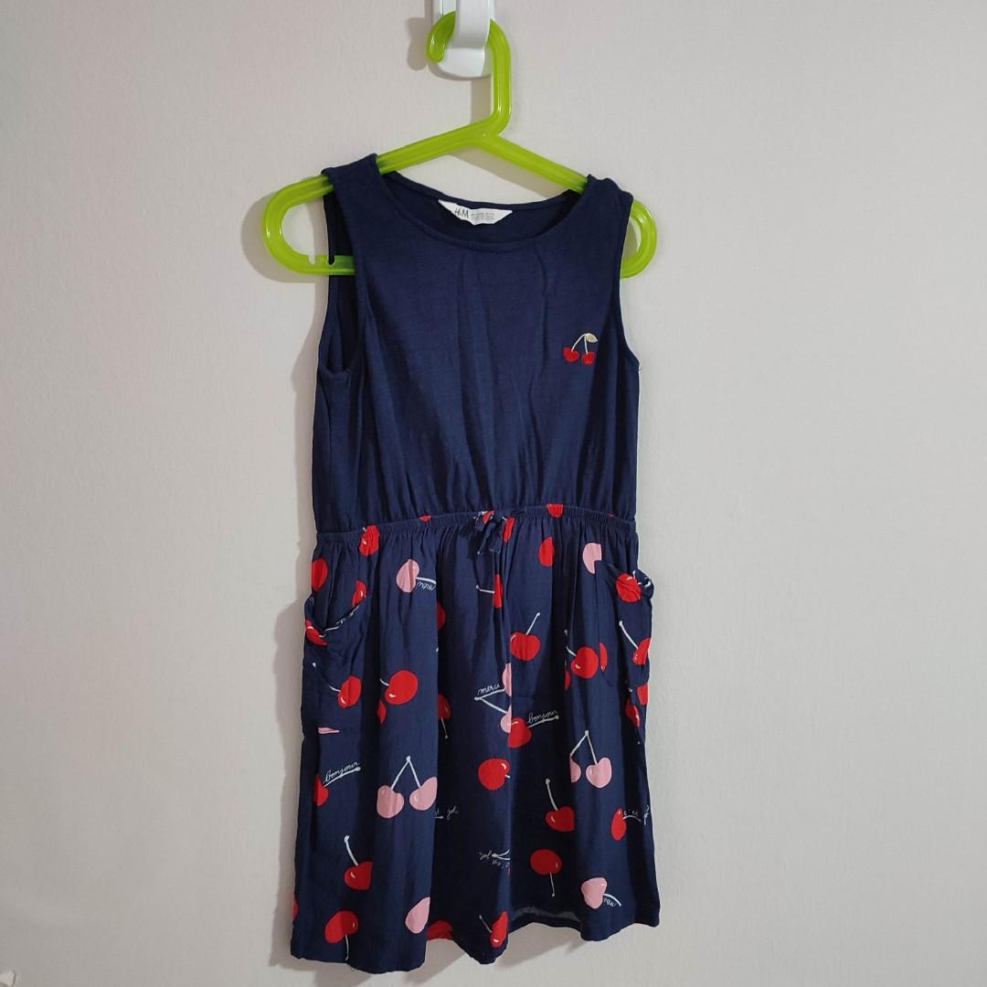 H M cherry dress Babies Kids Babies Kids Fashion on Carousell