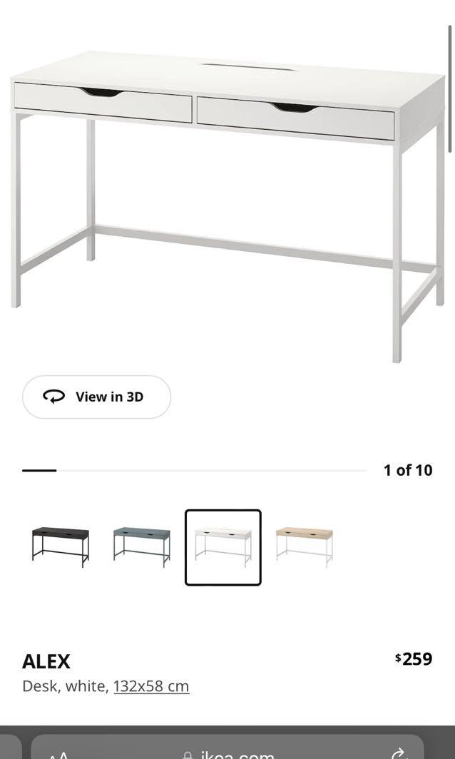 Ikea Alex desk, Furniture & Home Living, Furniture, Tables & Sets on
