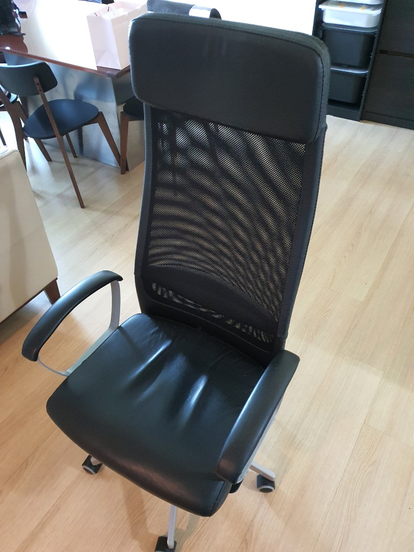 IKEA Markus Office Chair Black Leather Furniture Home Living