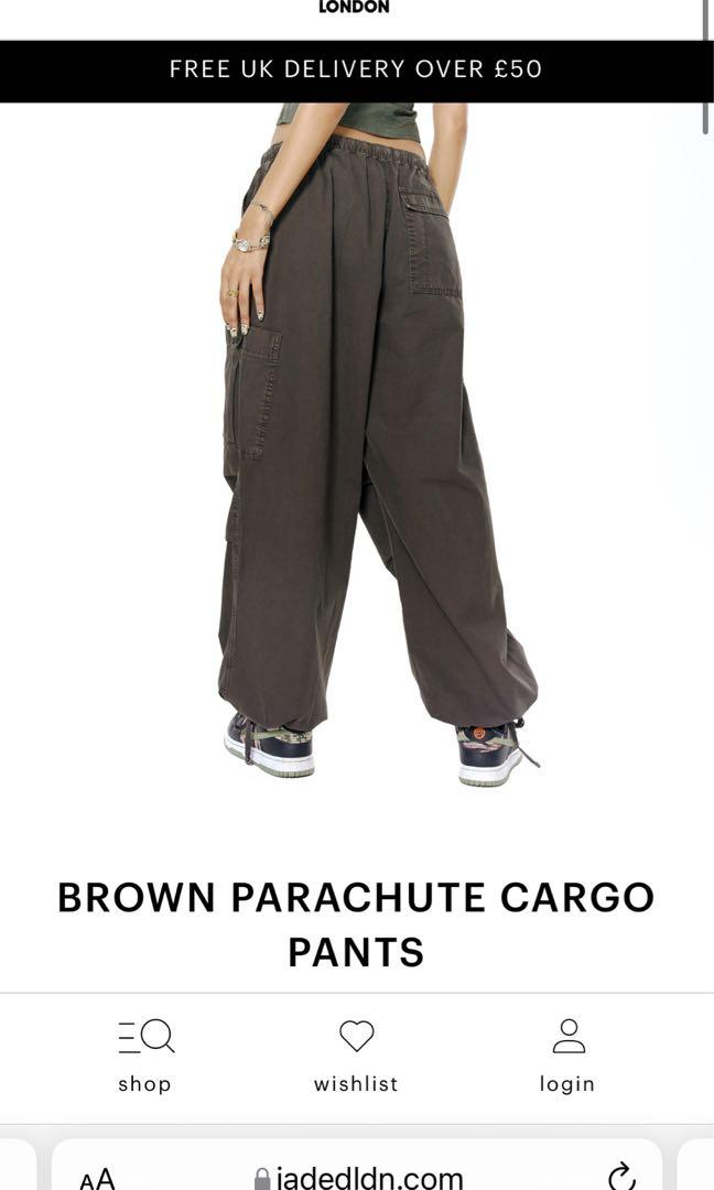 Jaded London Cargo Parachute Pants S, Women's Fashion, Bottoms, Other Bottoms on Carousell