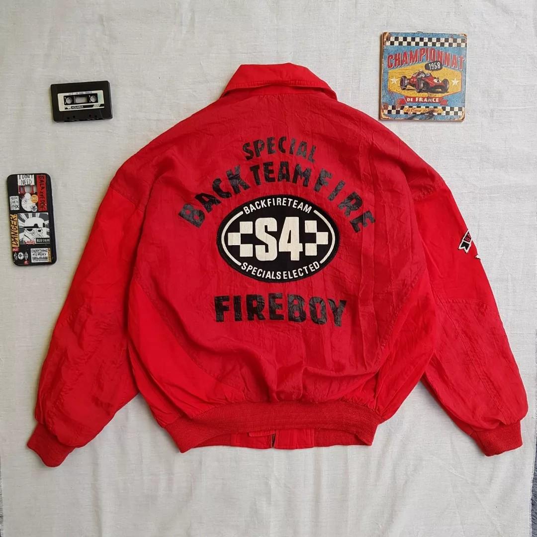Jaket motor vintage classic Fesyen Pria Pakaian Baju Luaran di