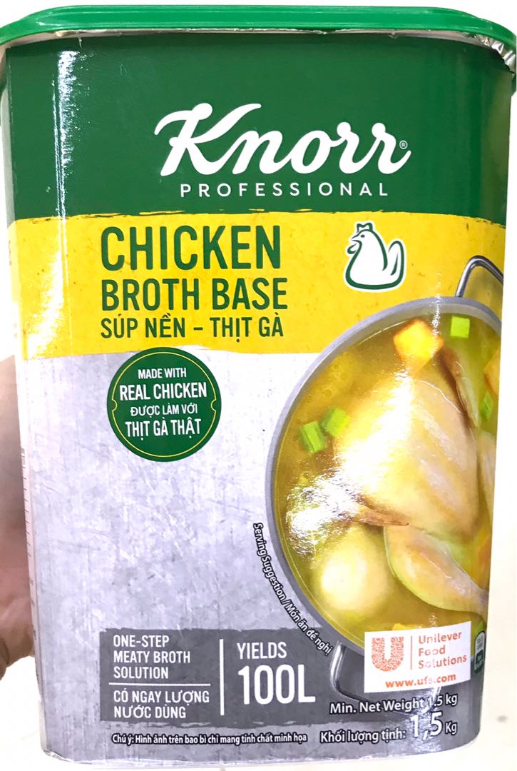 Knorr Chicken Broth Base 1.5kg, Food & Drinks, Spice & Seasoning on Carousell