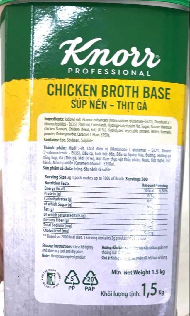 Knorr Chicken Broth Base 1.5kg, Food & Drinks, Spice & Seasoning on