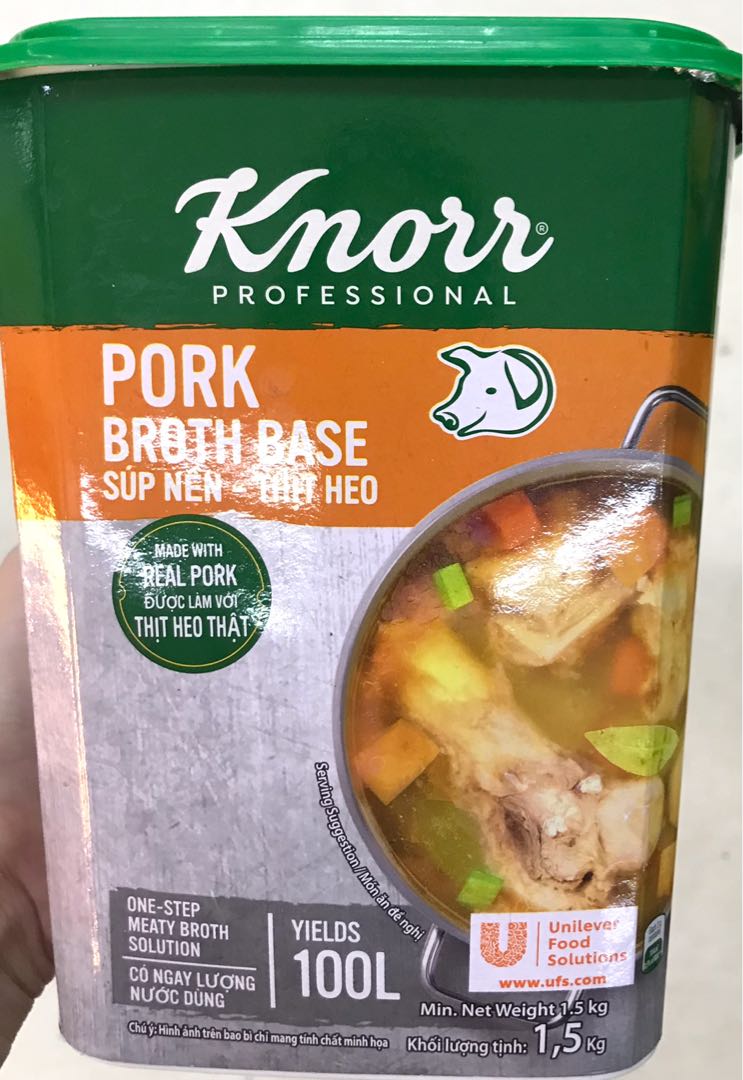 Knorr Pork Broth Base 1.5kg, Food & Drinks, Spice & Seasoning on Carousell