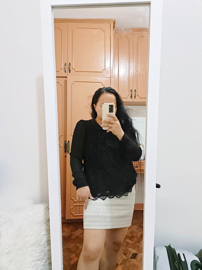 Koton See through Longsleeve (Category: Longsleeves) located in Quezon City. Submitted by JoyToEnjoy (Listing ID 1161967247, Image 1). Description: 𝐅𝐎𝐑 𝐎𝐅𝐅𝐈𝐂𝐄 ,𝐂𝐀𝐒𝐔𝐀𝐋,𝐅𝐎𝐑𝐌𝐀𝐋 𝐎𝐔𝐓𝐅𝐈𝐓 ❣️ 🌷 Excellent Condition 🌷 Medium to Large 🌷 Chiffon Fabric , garterized dulo ng sleeves so pwede I adjust to make 3/4 to shorter 🌷 Sellers Height 5 flat , Size Medium,Bust 36 𝐌𝐘 𝐂𝐎𝐋𝐋𝐄𝐂𝐓𝐈𝐎𝐍𝐒 𝐀𝐑𝐄 𝐅𝐑𝐎𝐌 𝐃𝐔𝐁𝐀𝐈 𝐖𝐇𝐄�