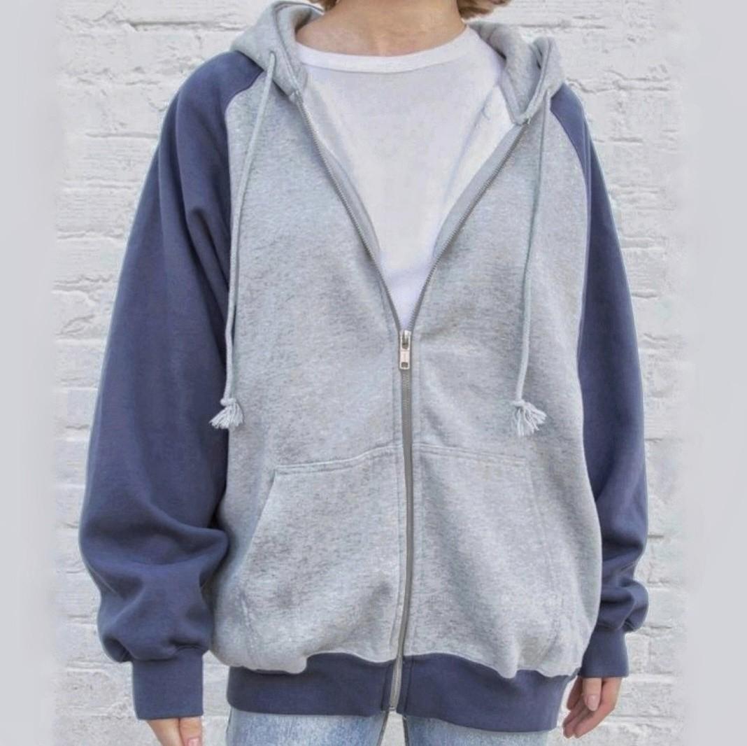 Zip Up Christy Colorblock Hoodie Brandy Color Blocked Sweatshirt