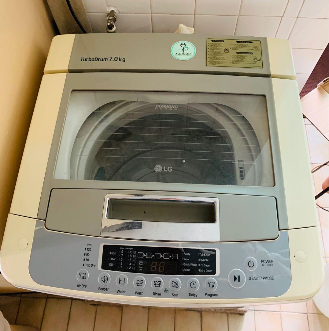 LG 7kg Turbo Drum Top Load Washing Machine, TV & Home Appliances