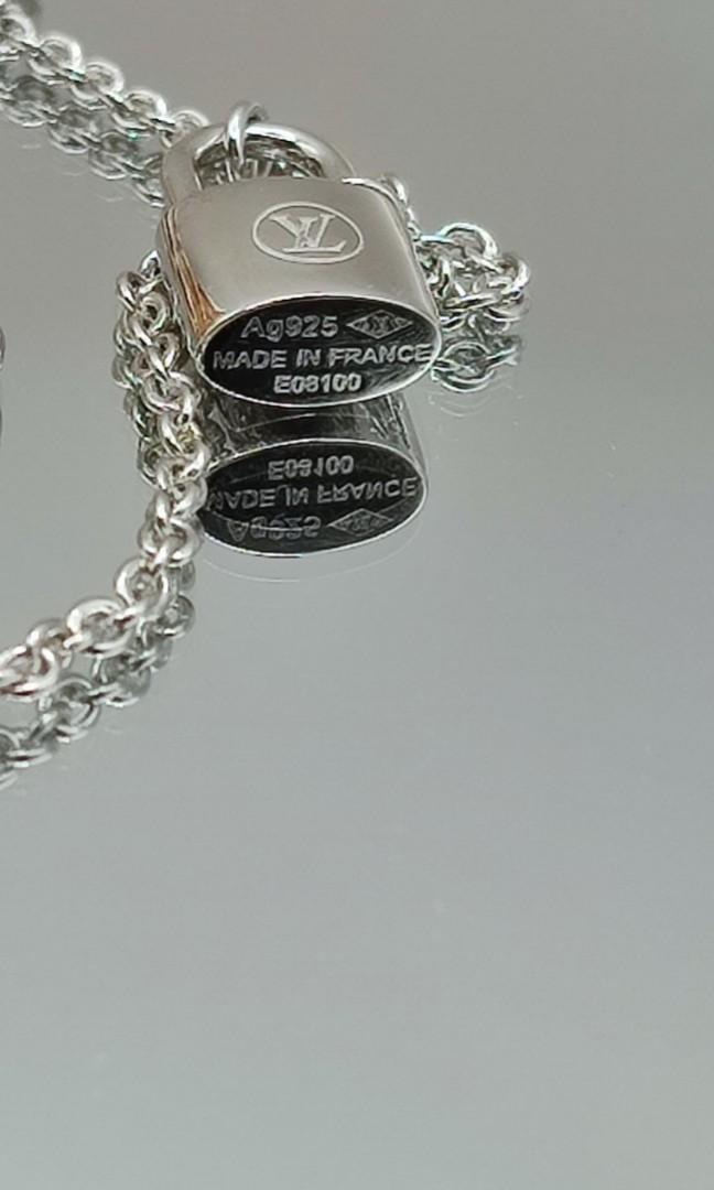 Louis Vuitton Lockit Chain Bracelet Sterling Silver Silver 1669671