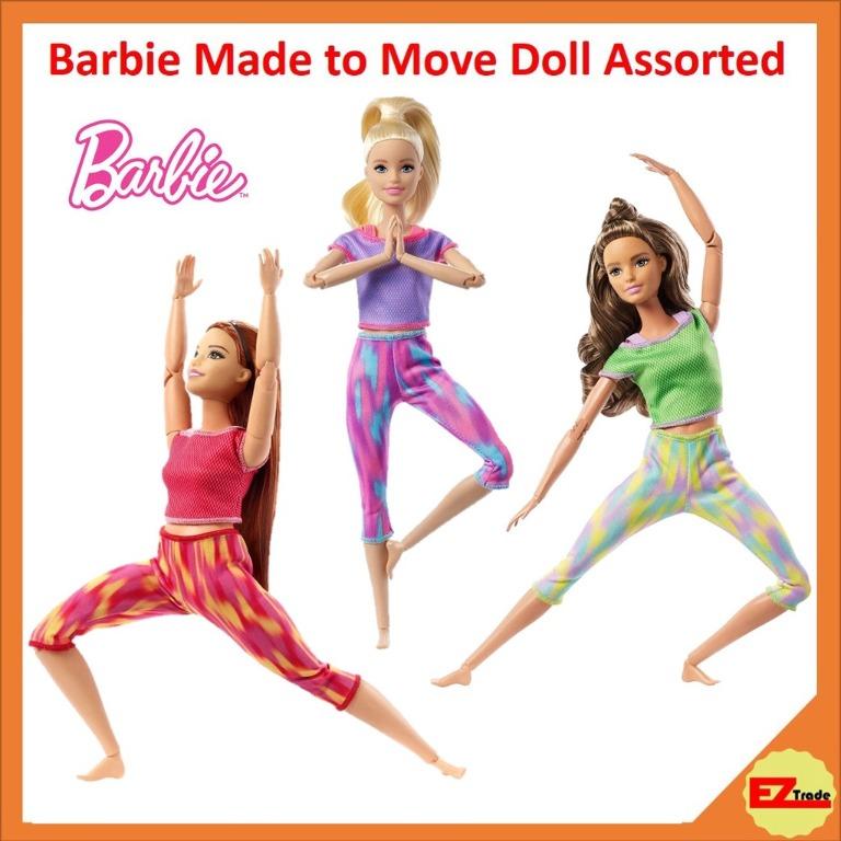 100% original Barbie Made To Move 22 Joints Yoga Dolls for Girl articulated  moving joints