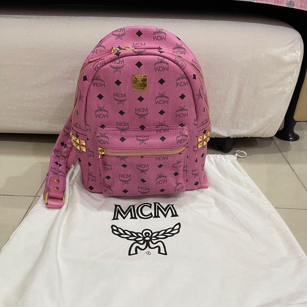 Mcm Mini Backpack Small Pink Mcm Bag Mcm Bookbag Pink Pink Mcm