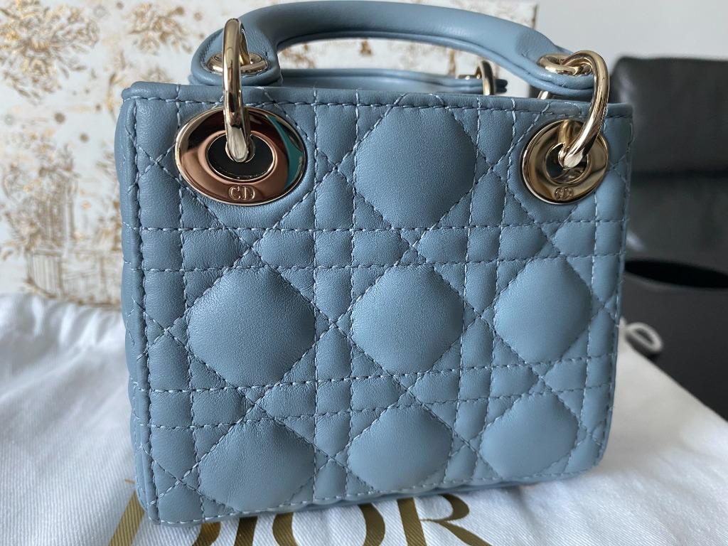 Dior - Miss Dior Mini Bag Cloud Blue Cannage Lambskin - Women