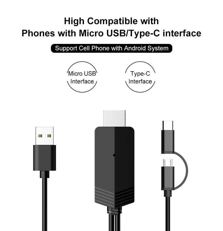 MiraScreen (LD24) USB to HDMI 2-in-1 Cable for Android Phone