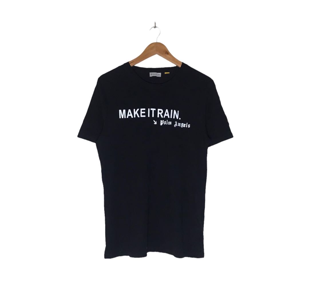 Moncler x Palm Angels Make it Rain Tee Men s Fashion Tops Sets Tshirts Polo Shirts on Carousell