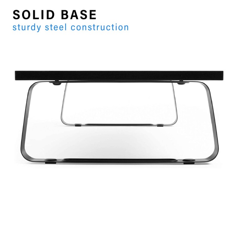 Monitor Riser - Particle Board & Steel Desktop Stand, Screen, Keyboard ...