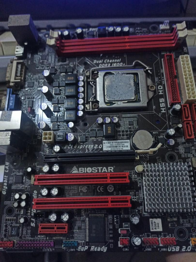 Processor I3 Gen 1 plus Motherboard Biostar H55 lga 1156