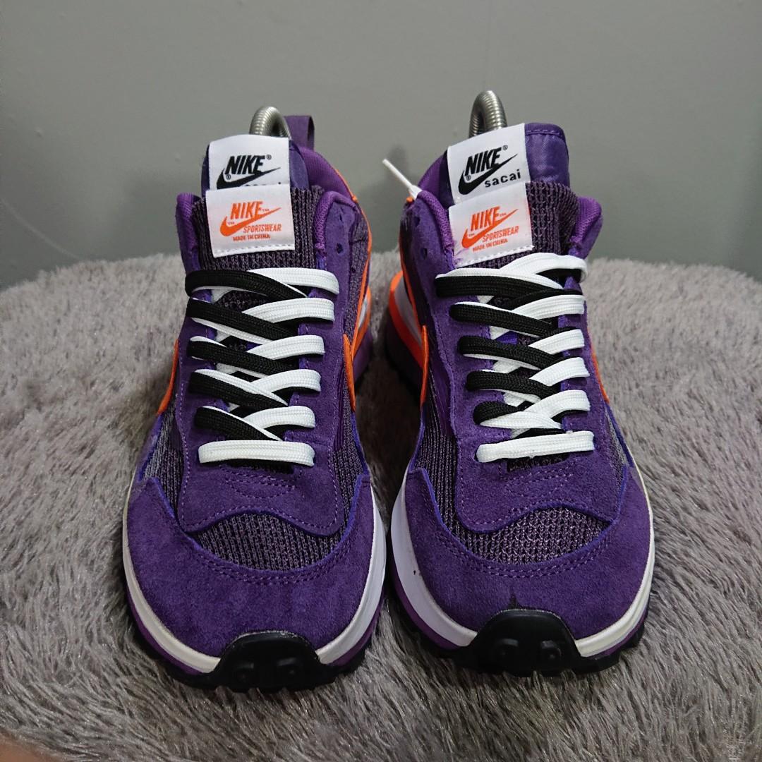 Nike VaporWaffle Sacai (sz40) Purple, Fesyen Pria, Sepatu