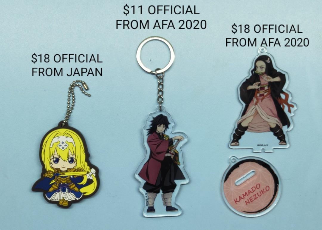 OFFICIAL ANIME MERCHANDISE from afa 2020 and japan SAO DEMON SLAYER