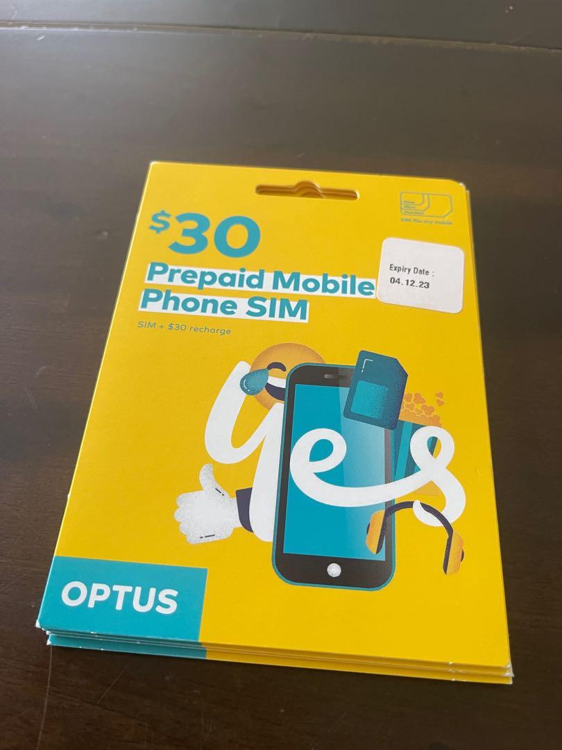 Australia Optus 30 Prepaid Sim Cards, Mobile Phones & Gadgets, Mobile