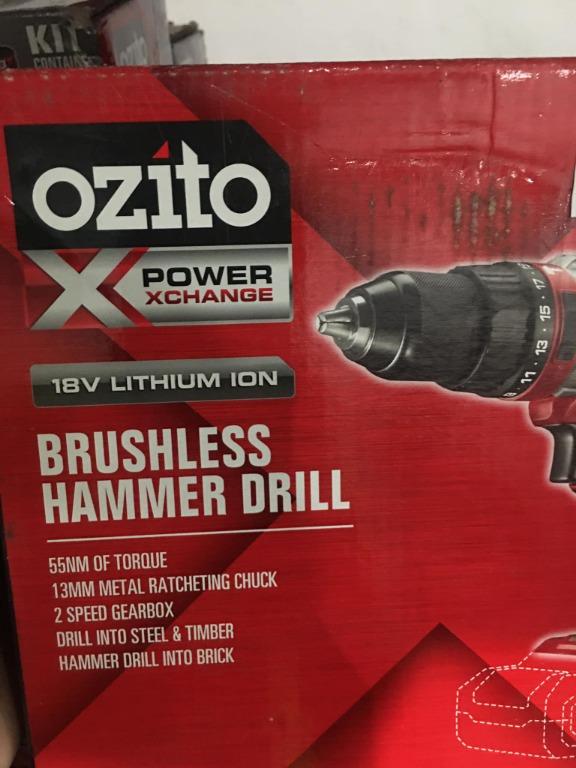 Ozito Brushless Hammer Drill, Furniture & Home Living, Home Improvement