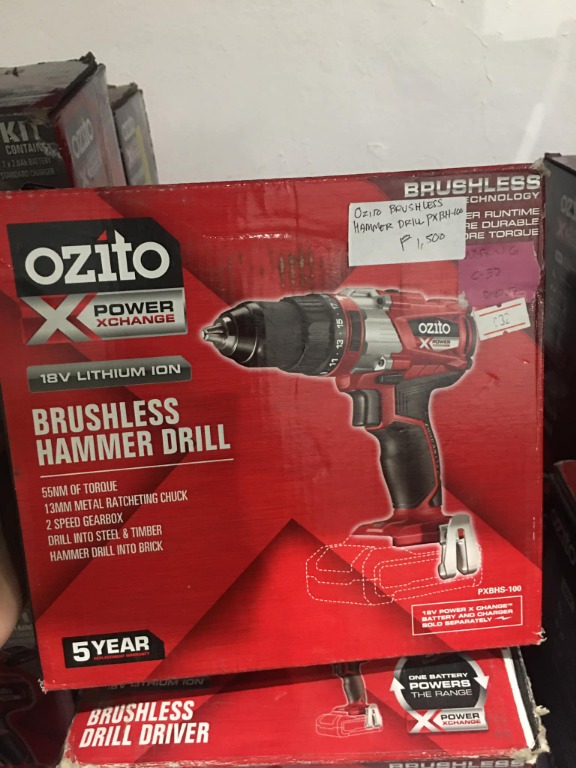 Ozito Brushless Hammer Drill, Furniture & Home Living, Home Improvement