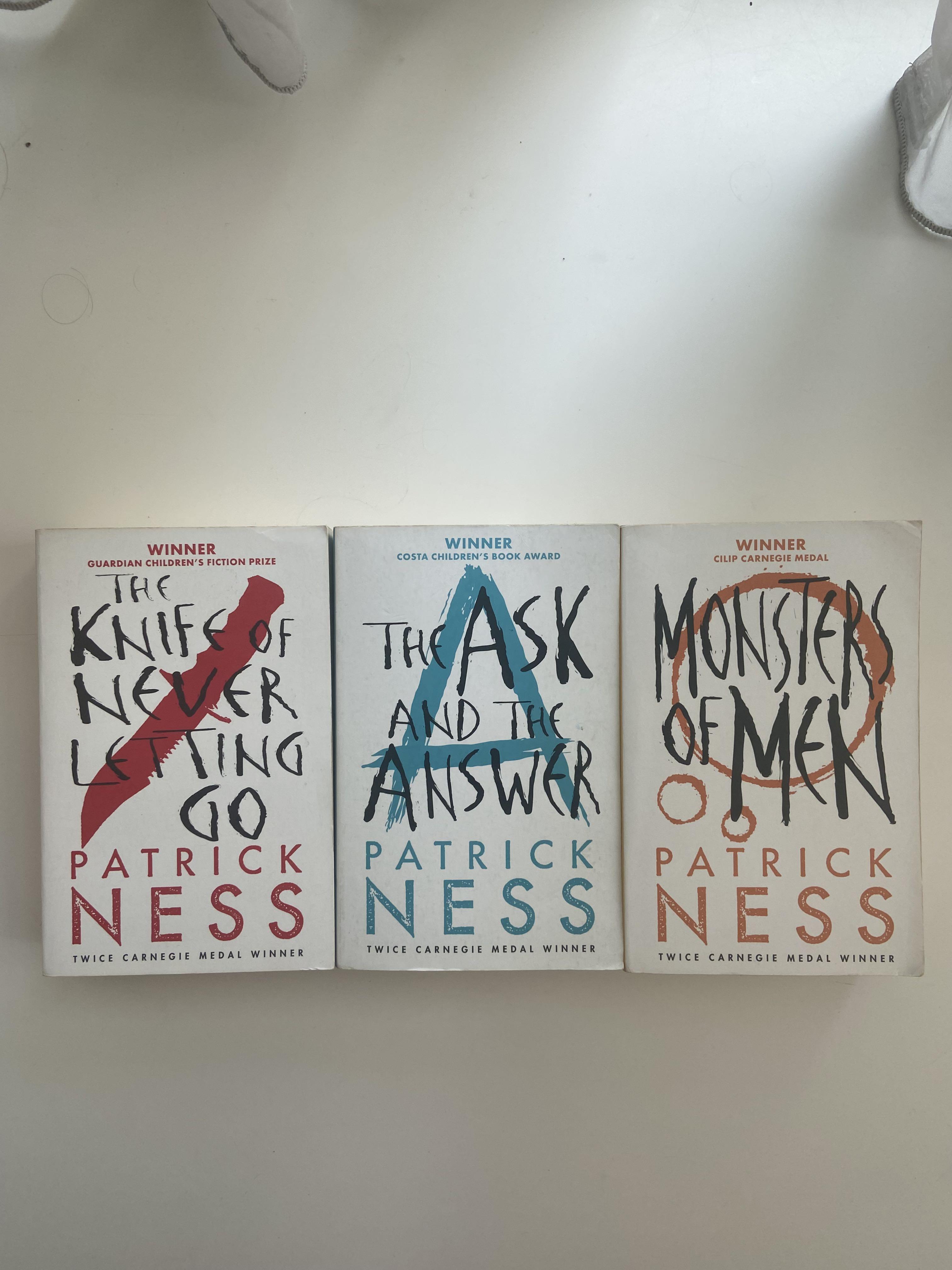 Patrick Ness’ Trilogy - “The Knife of Never Letting Go”, Hobbies & Toys ...