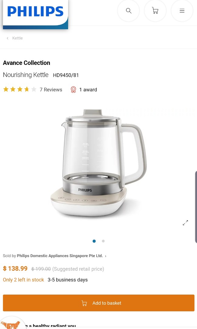 Philips Nourishing Kettle, TV & Home Appliances, Kitchen Appliances