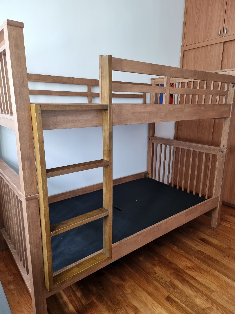 Picket & rail super single bunk bed, Furniture & Home Living, Furniture