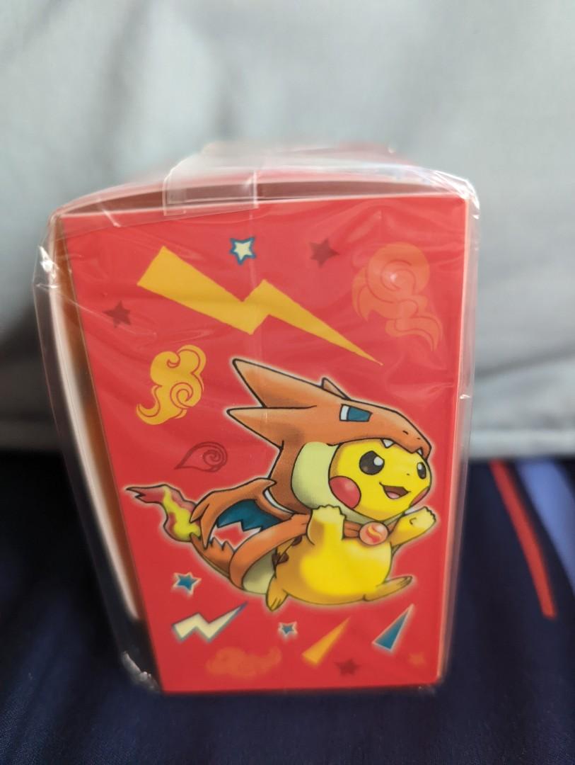 Poncho Wearing Pikachu Mega Charizard X Deck shield 62 sleeves