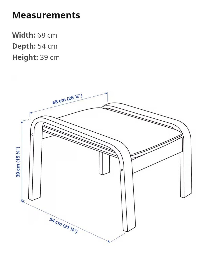 Ikea poang 2025 footstool assembly instructions