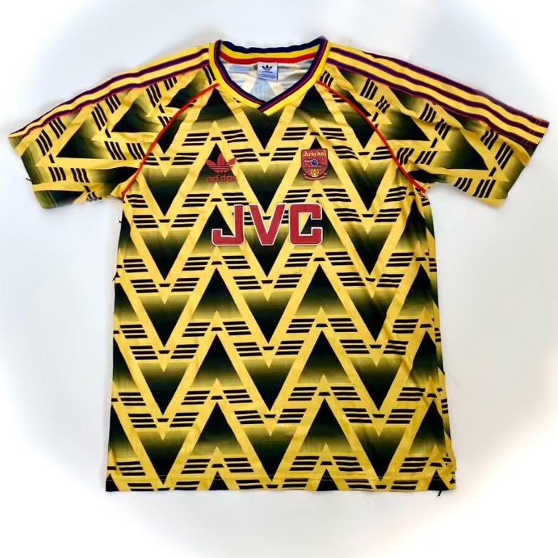 Arsenal Adidas JVC 1991 1992 1993 BRUISED BANANA Jersey Shirt XL