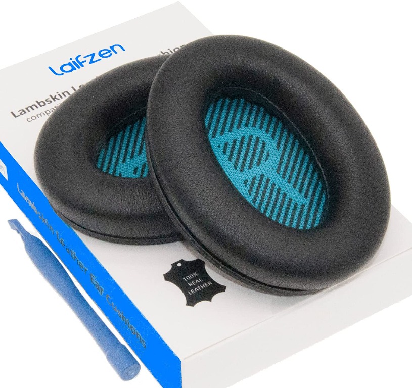 MMOBIEL Ear Pads Cushions Earpad Compatible with Bose QuietComfort Headset QC2 QC15 QC25 QC35 AE2 AE2i AE2 AE2-W Black