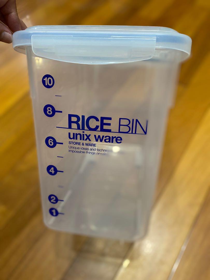 米缸 Rice Bin Unix Ware 10kg 傢俬 家居 廚具和餐具 食物整理及儲存on Carousell