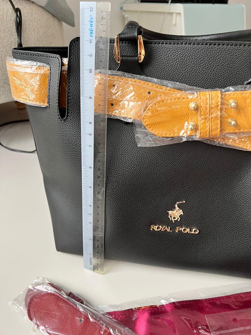 Royal Polo Handbag 3 in 1 set with sling bag and wristlet Women s