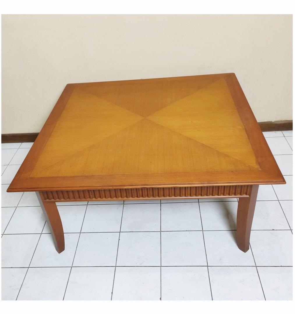 set meja kursi tamu jati minimalis bekas